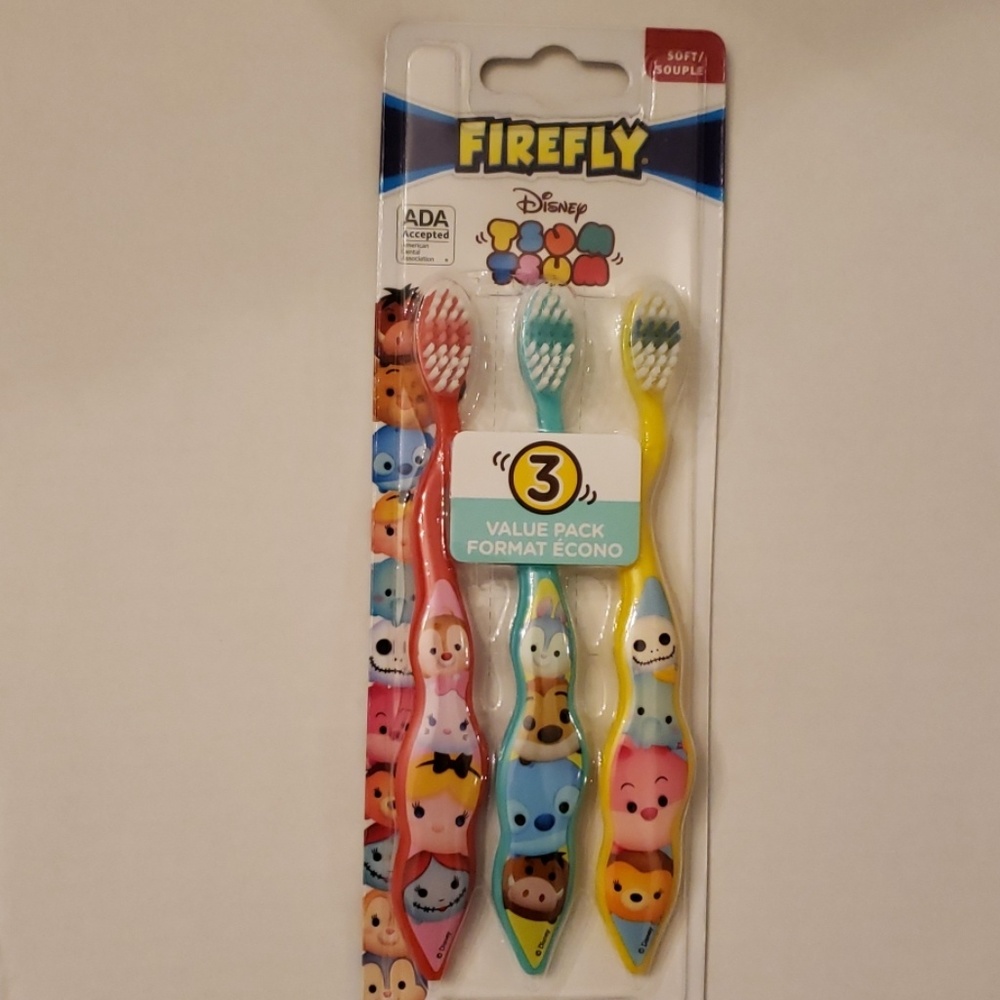 Firefly Disney Tsum Tsum Soft Toothbrushes pk of 3